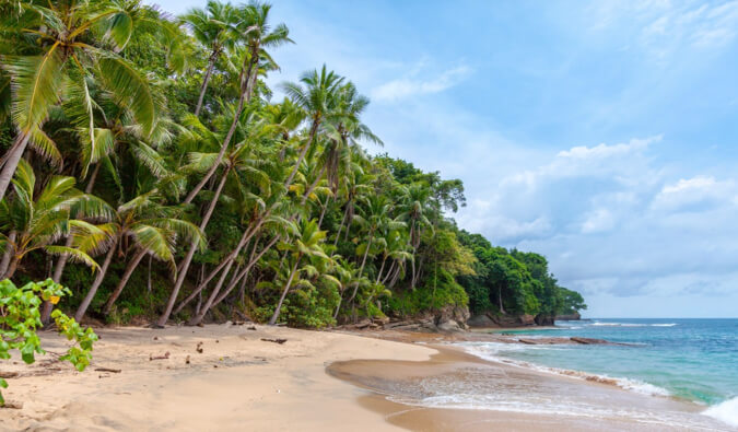 A beautiful empty beach in Central America