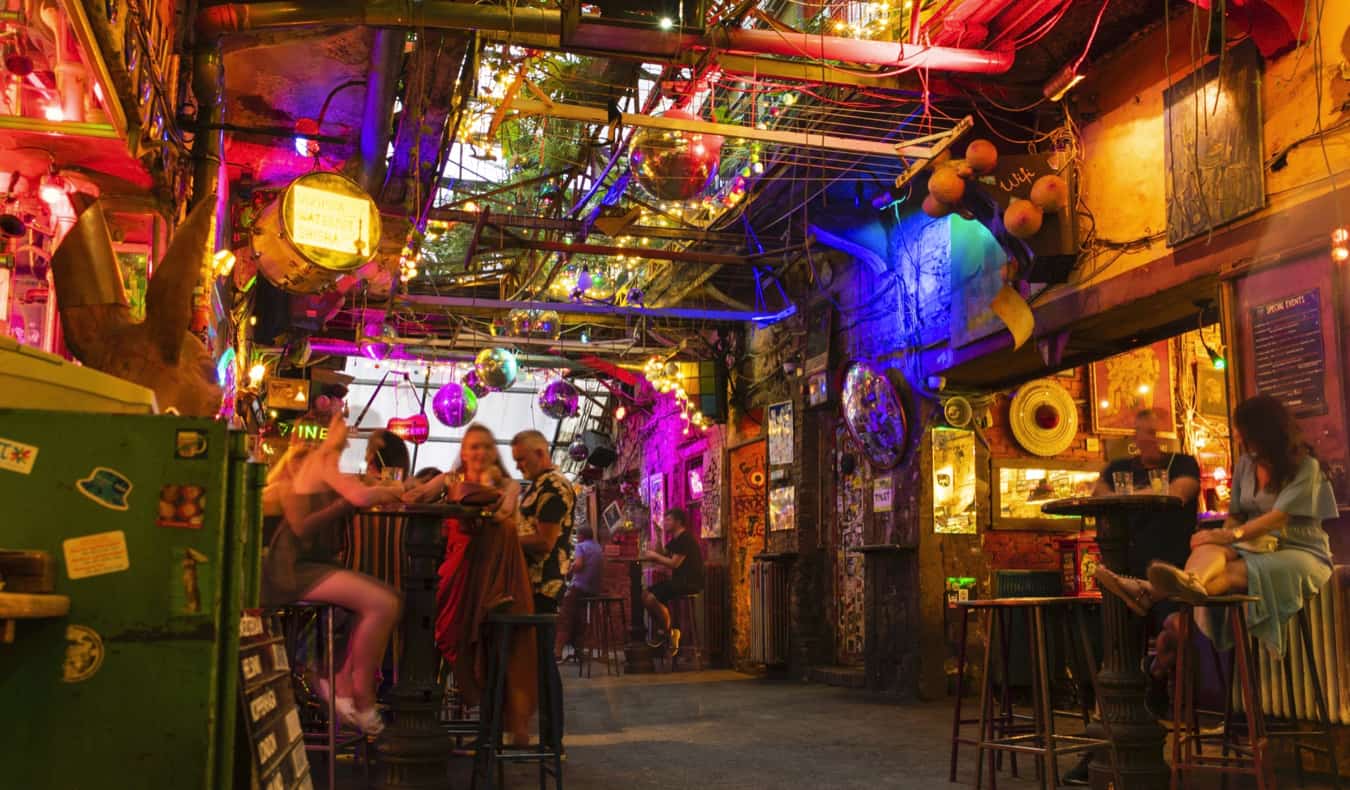 The wild Ruin Bars in Budapest, Hungary