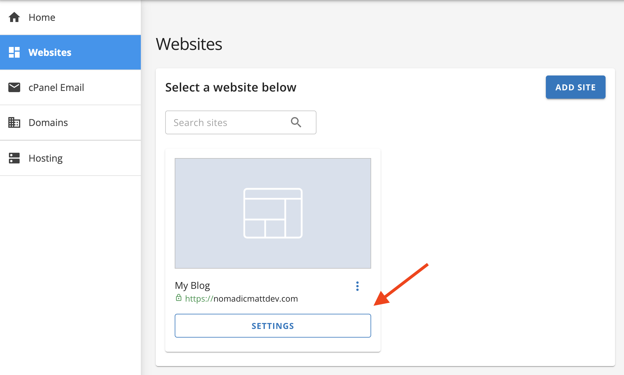 A screenshot of WordPress getting set up